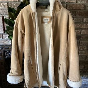 Suede and Shearling Winter Coat